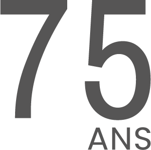 "75 ans" en gris