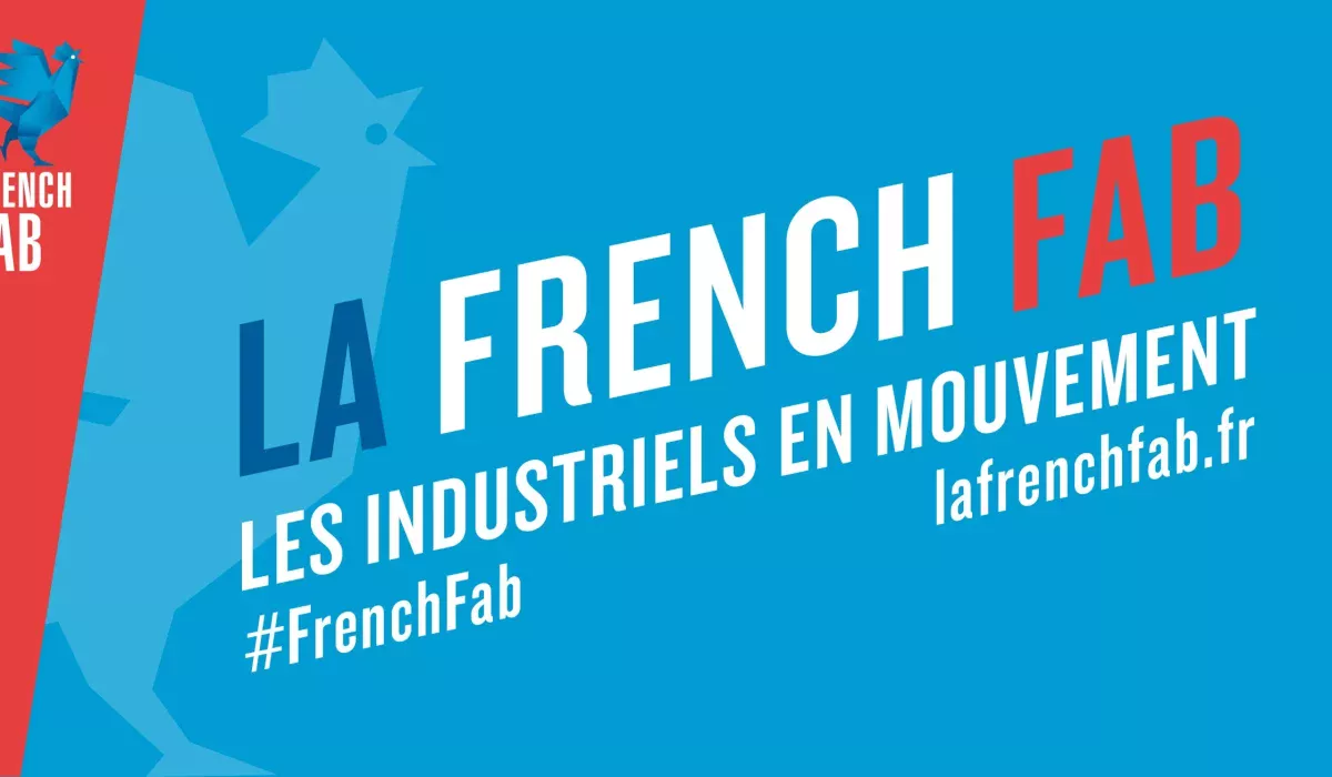 Visuel pour promouvoir la French Fab les industriels en mouvement