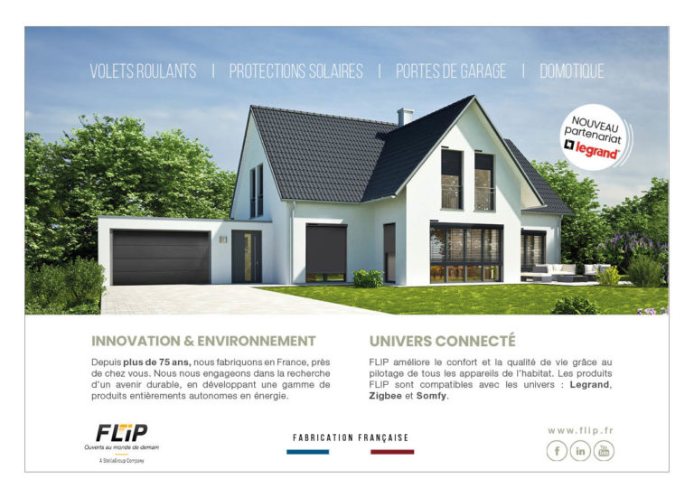 Publicité corporate FLIP compatible avec Legrand