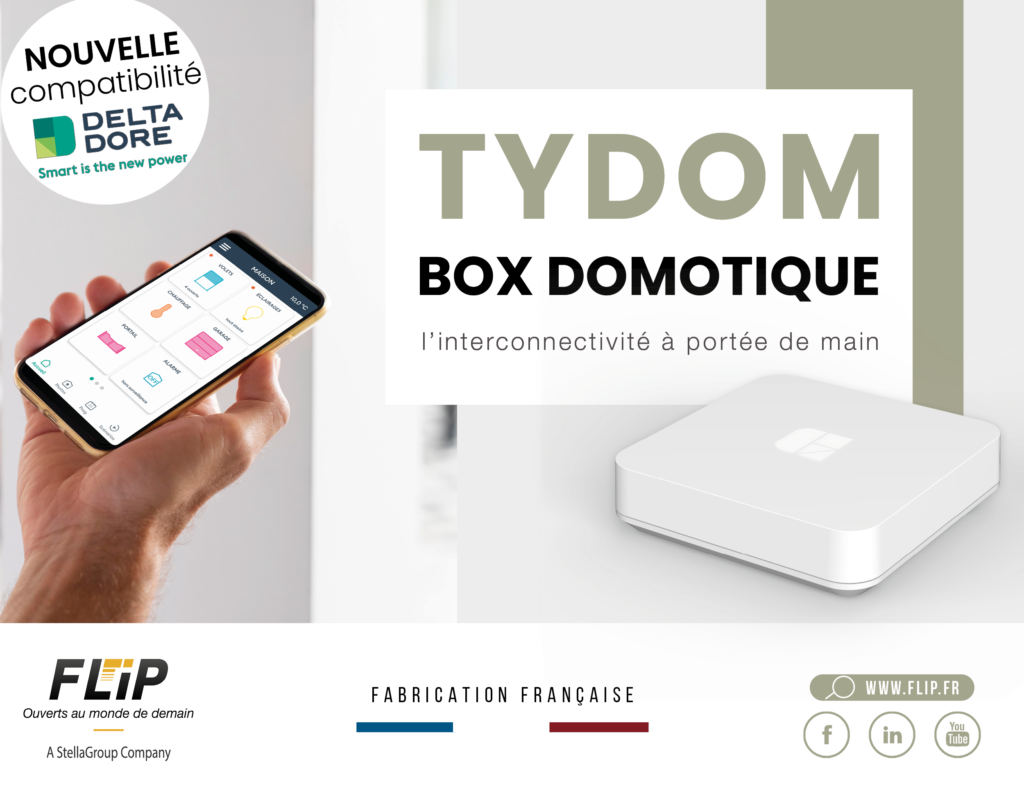 Box Delta Dore Tydom Home et Tydom Pro compatible avec les volets roulants FLIP