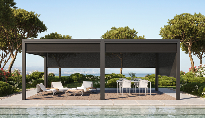 Toile Black Out sur Pergola